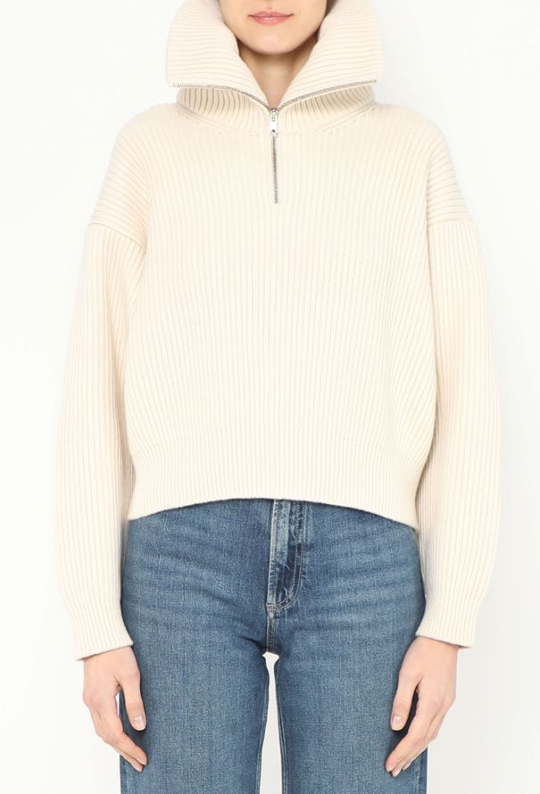 Alaïa F/W 2021 Ribbed Zip Cropped Sweater - 1