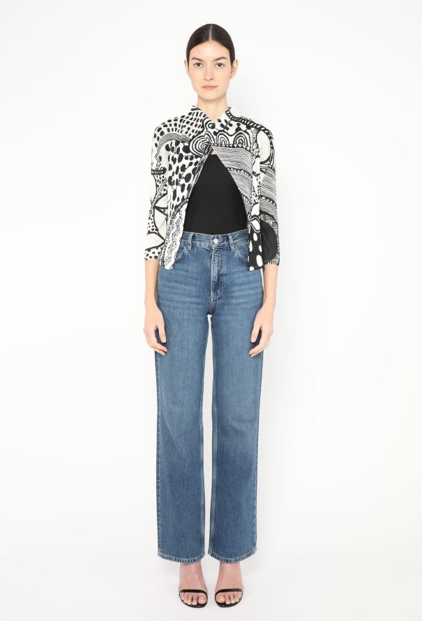 Issey Miyake Pleats Please Abstract Print Cardigan - 3