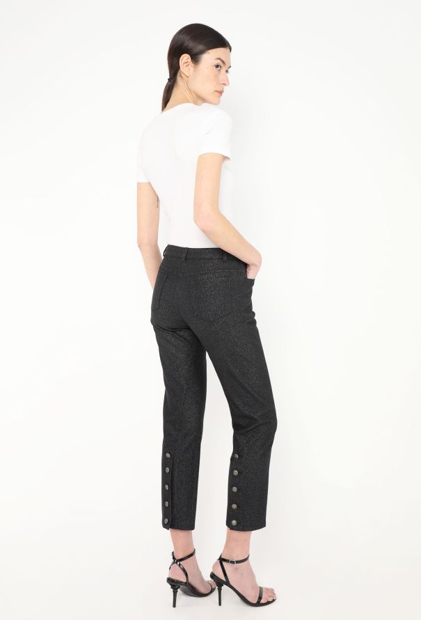 Chanel 2005 Iridescent 'CC' Button Jeans - 5 Chanel 2005 Iridescent 'CC' Button Jeans - 5