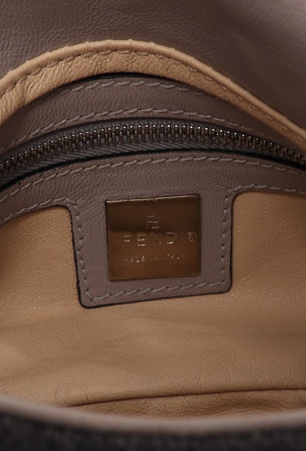 Fendi Vintage Cashmere & Lizard Baguette Bag - 11