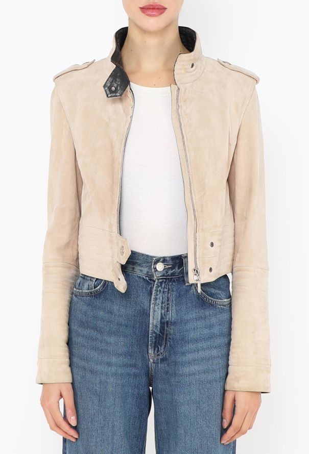Chanel Suede Cropped Épaulette Jacket - 4