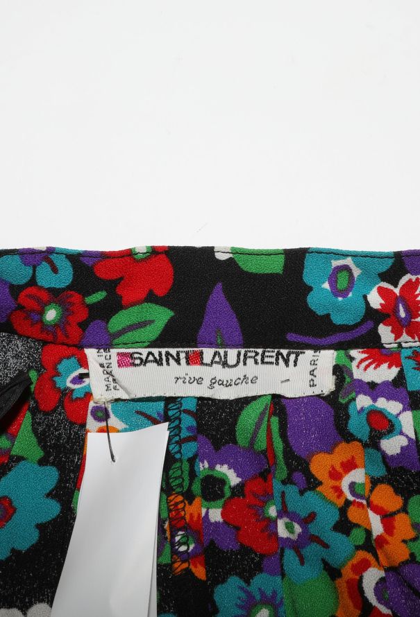 Saint Laurent Rare S/S 1977 Geranium Pleated Skirt - 6