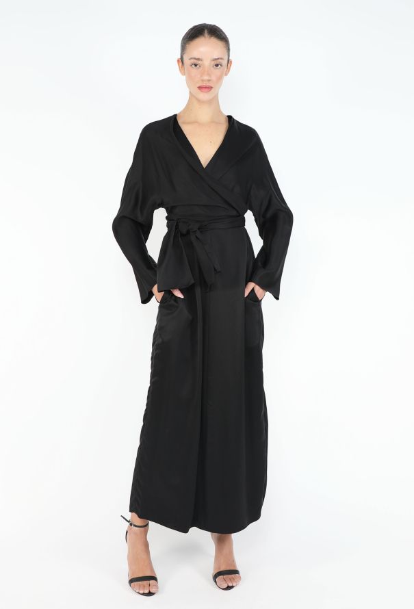 The Row Black Draped Maxi Dress - 4