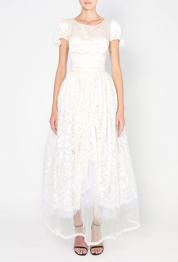 Dolce & Gabbana STUNNING Vintage Silk Lace Bridal Dress - 5