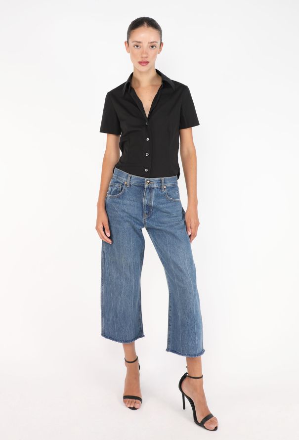 Khaite Kerrie Denim Cropped Jeans - 1
