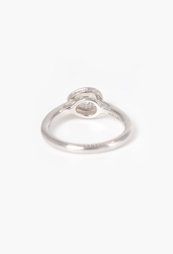 Mellerio 18k White Gold & Diamond Mot D'Amour Ring - 5 Mellerio 18k White Gold & Diamond Mot D'Amour Ring - 5