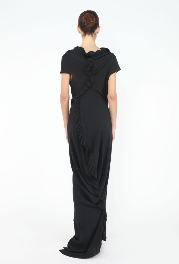 Comme des Garçons Asymmetrical Ruffled Crêpe Gown - 5