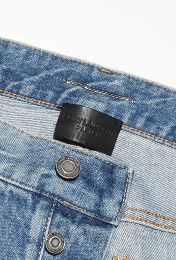 Saint Laurent Denim Stone-Washed Jeans - 4