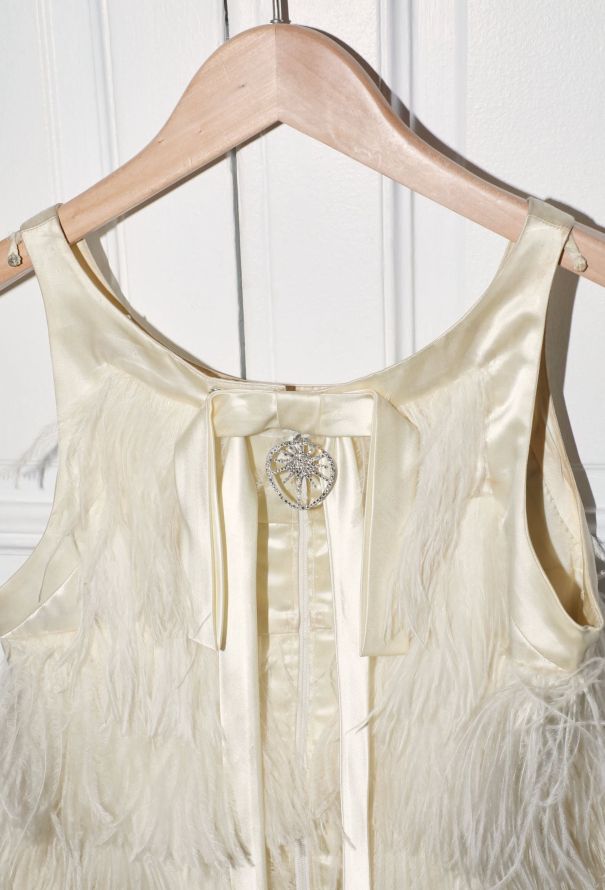 Chloé RARE 1960s Marabou Feather Dress - 7