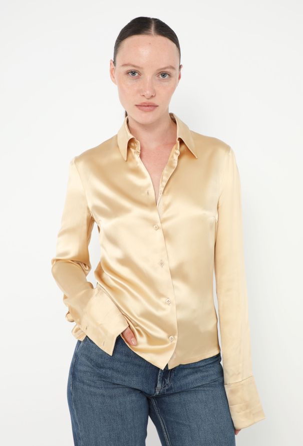 Prada Early 2000s Silk Charmeuse Blouse - 1