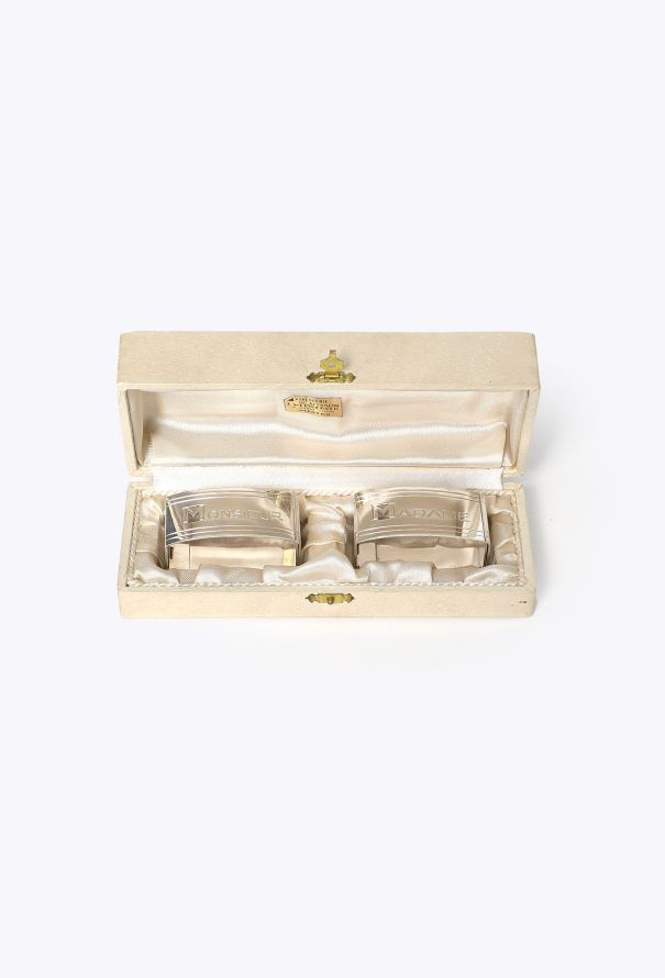 Vintage Objects & Decor 1930s Sterling His & Hers Napkin Rings - 1