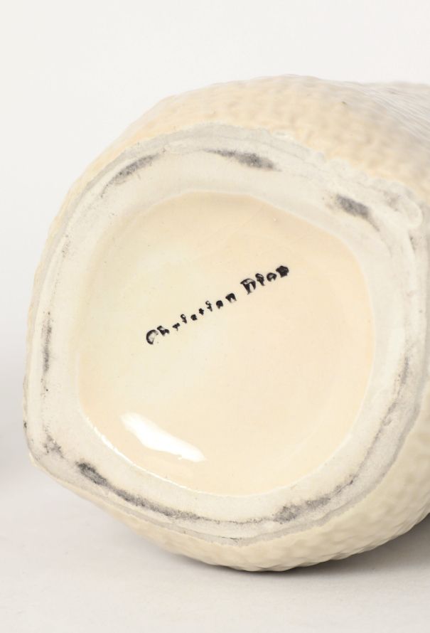 Dior Vintage Ceramic Burlap Vase Set - 4