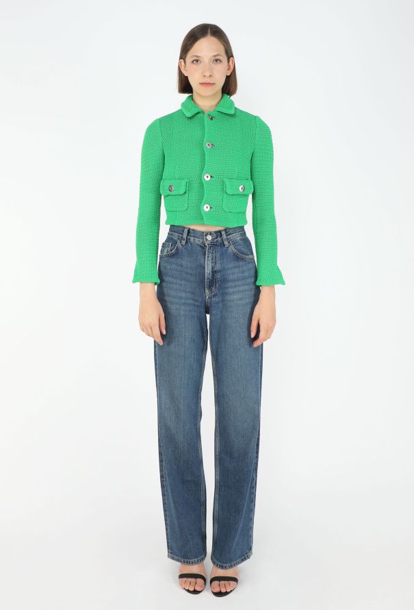 Bottega Veneta S/S 2021 Crochet Cropped Jacket - 5