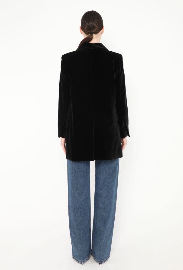 The Row 2022 Jerry Velvet Brooch Jacket - 4 The Row 2022 Jerry Velvet Brooch Jacket - 4