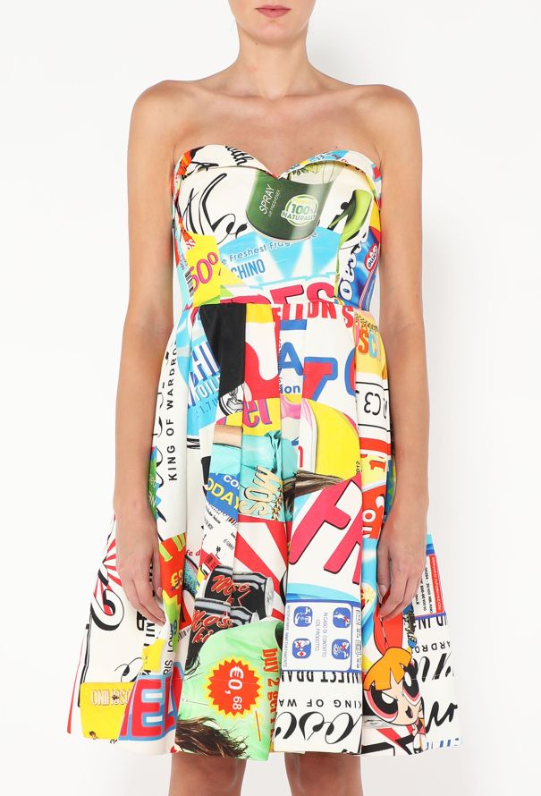 S/S 2016 Strapless Printed Dress - 3