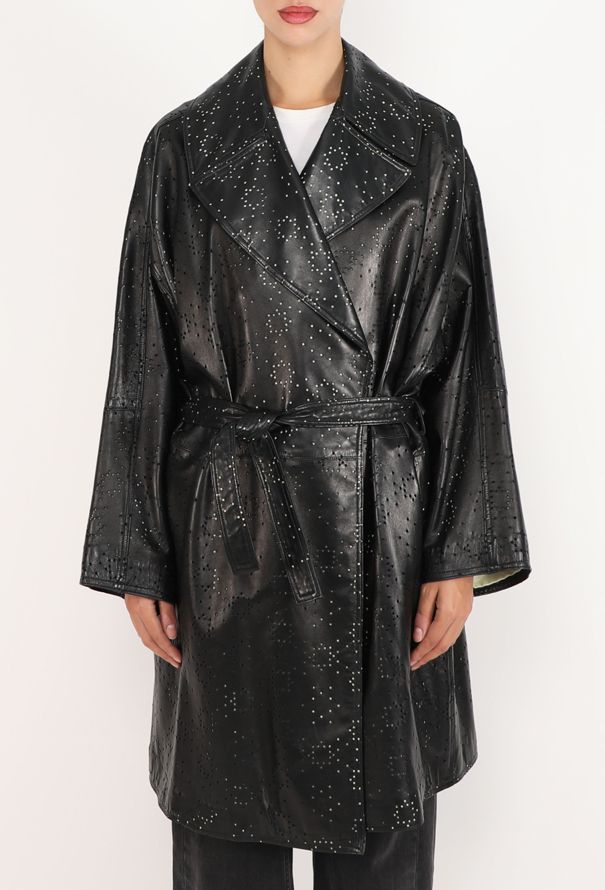 Alaïa Perforated Leather Trench Coat, S/S 1989 - 5