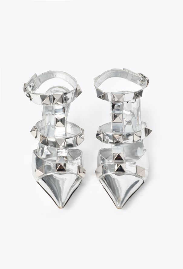 Valentino 2022 Roman Stud Metallic Pumps - 2 Valentino 2022 Roman Stud Metallic Pumps - 2