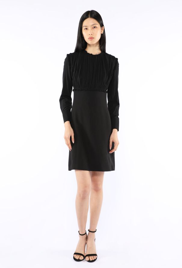 Louis Vuitton Ruched Silk Shift Dress - 1