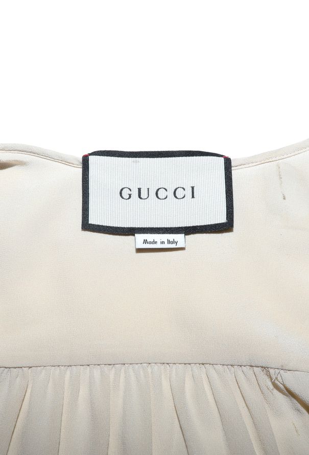 Gucci Asymmetrical Ruffled Silk Blouse - 6