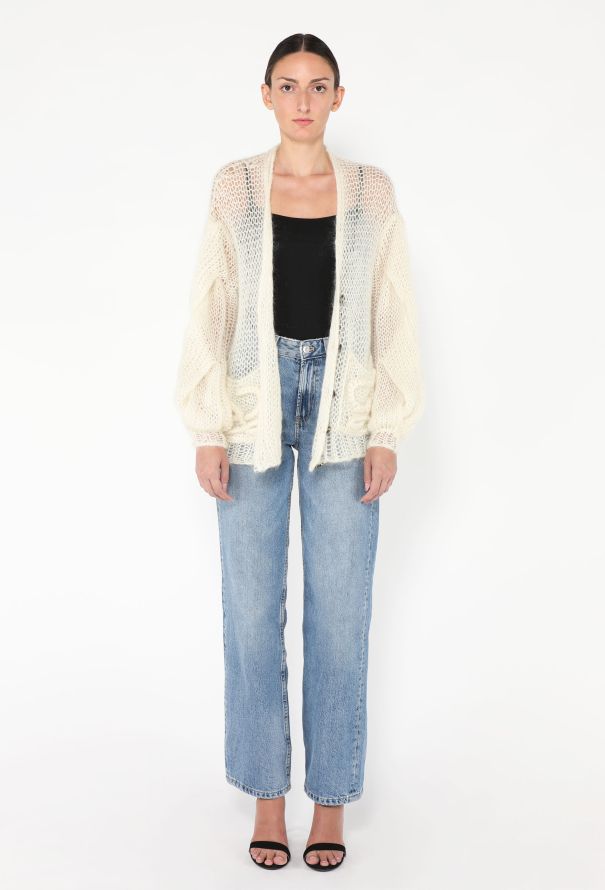 Loewe 2022 Mohair Anagram Cardigan - 4