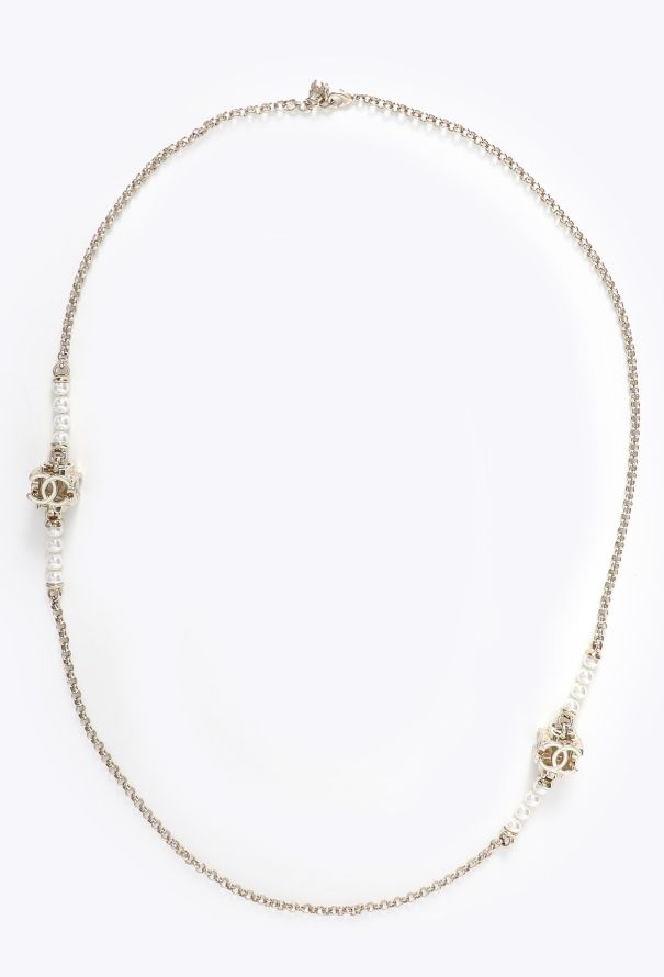 Chanel 2022 'CC' Cube Pearl Sautoir - 1