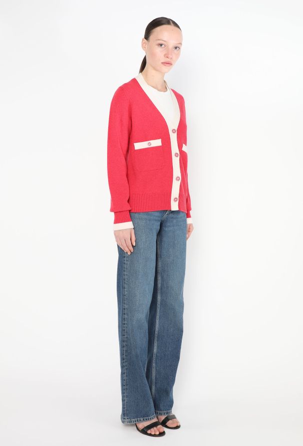 Chanel Bicolor Cashmere Knit Cardigan - 4 Chanel Bicolor Cashmere Knit Cardigan - 4
