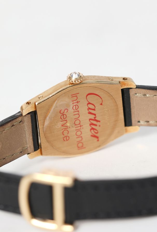 Cartier Vintage 18K Yellow Gold & Diamonds Tortue Watch - 8