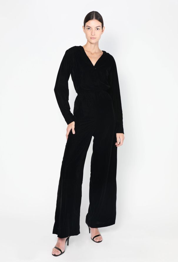 Velvet Wrap Jumpsuit - 2 Velvet Wrap Jumpsuit - 2