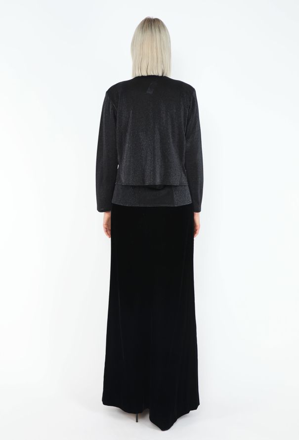 Saint Laurent '90s Iridescent Lurex Gown Ensemble - 7