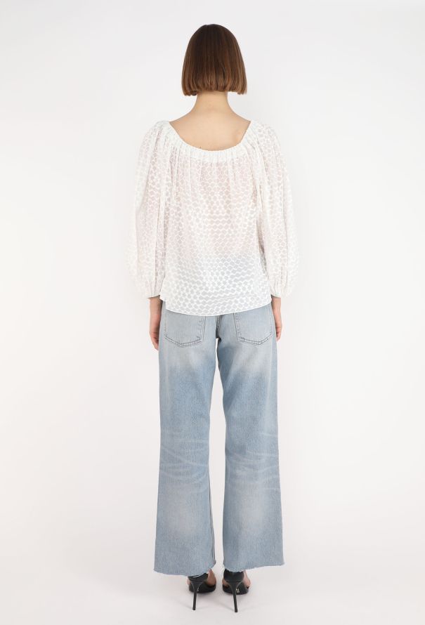 Alaïa Off-Shoulder Voile Blouse, 2019 - 6
