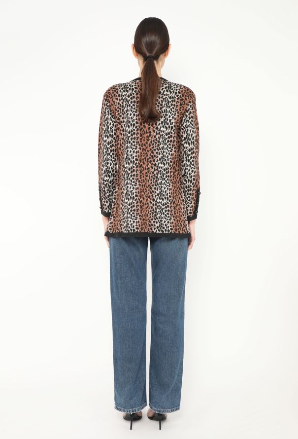 Saint Laurent 1995 Leopard Knit Cardigan - 4 Saint Laurent 1995 Leopard Knit Cardigan - 4