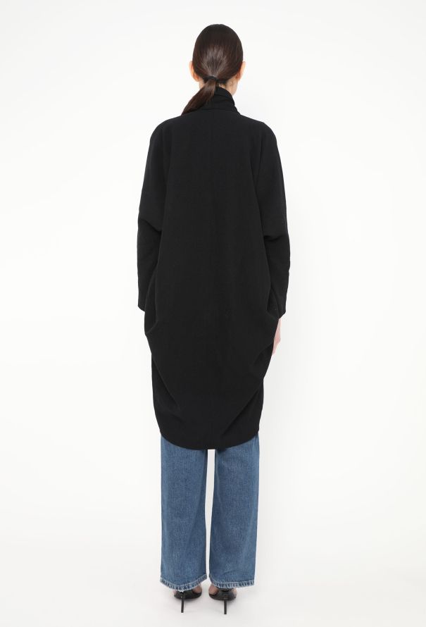 Rick Owens Draped Crêpe Shawl Coat - 5 Rick Owens Draped Crêpe Shawl Coat - 5