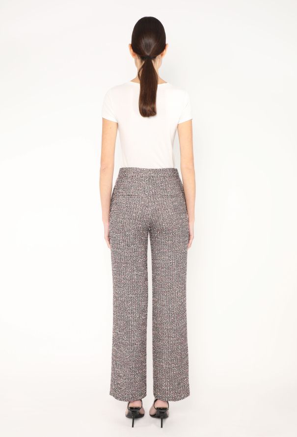 Chanel 2013 Frayed Tweed 'CC' Pants - 5 Chanel 2013 Frayed Tweed 'CC' Pants - 5
