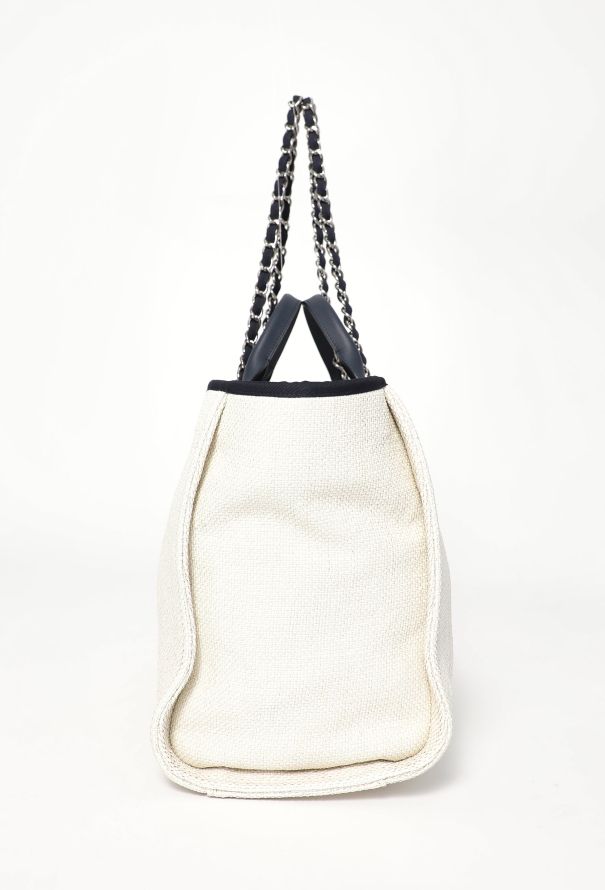 Chanel Canvas Medium Deauville Tote Bag - 4 Chanel Canvas Medium Deauville Tote Bag - 4