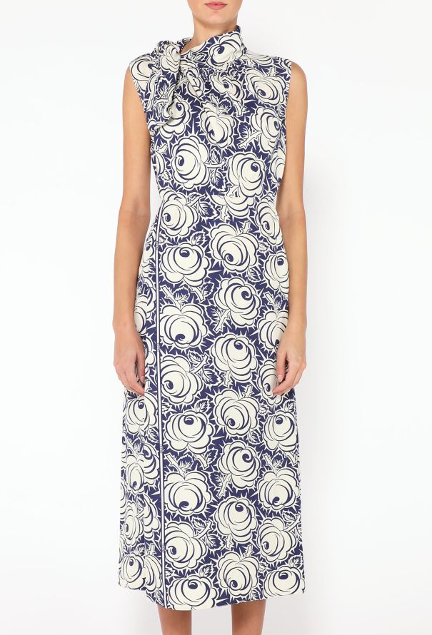 Prada 2022 Floral Lavallière Dress - 3