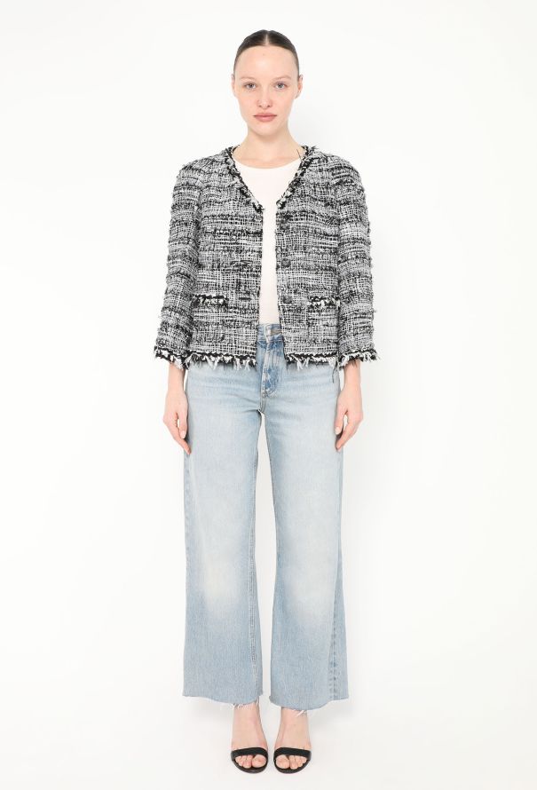 Chanel S/S 2011 Tweed Feather Trim Ensemble - 6