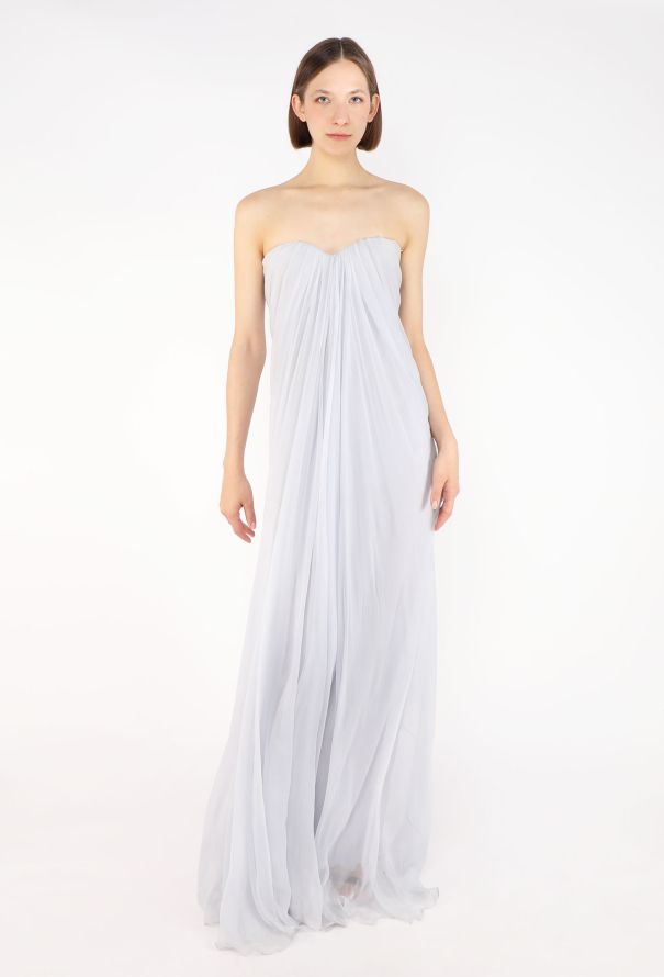 Alexander McQueen Bustier Pleated Silk Gown, 2013 - 1