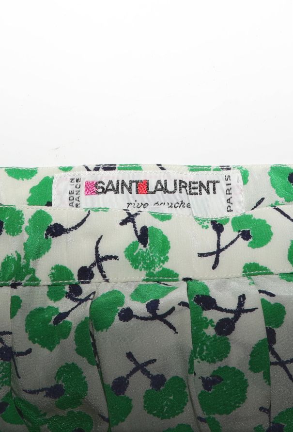 Saint Laurent Late '70s Poppy Pleated Skirt - 5