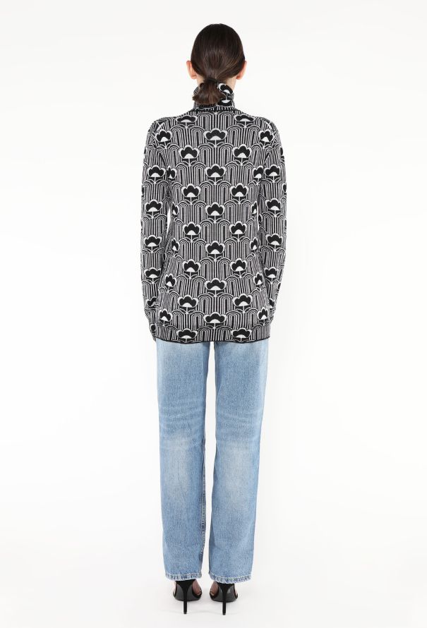 Prada F/W 2021 Floral Jacquard Turtleneck - 5