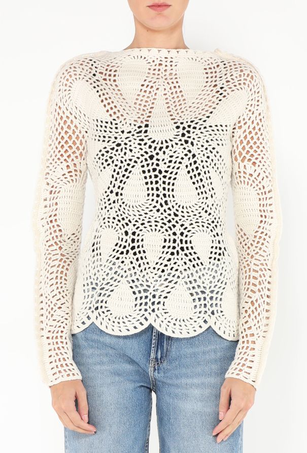 Gabriela Hearst Pre-Fall 2024 Capps Crochet Sweater - 1