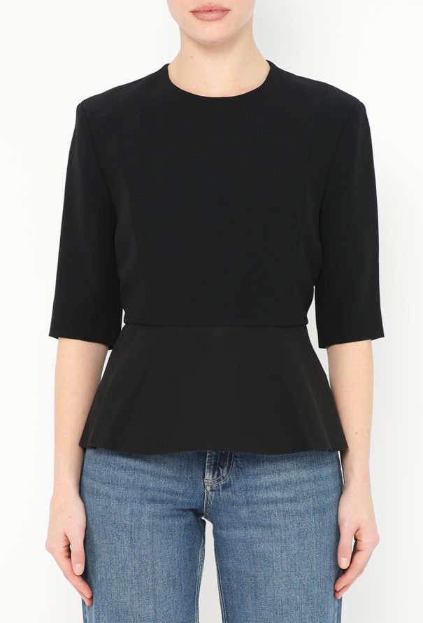Céline S/S 2012 Crêpe Peplum Top - 1