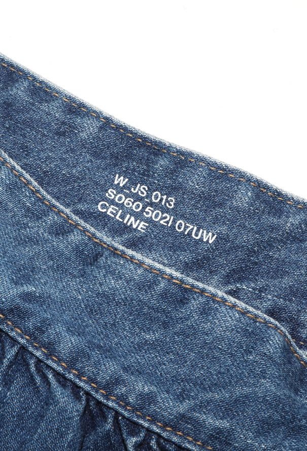 Céline 2020 Ruffled Denim Skirt - 5