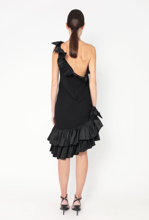S/S 1983 Ruffled One-Shoulder Dress | Authentic & Vintage