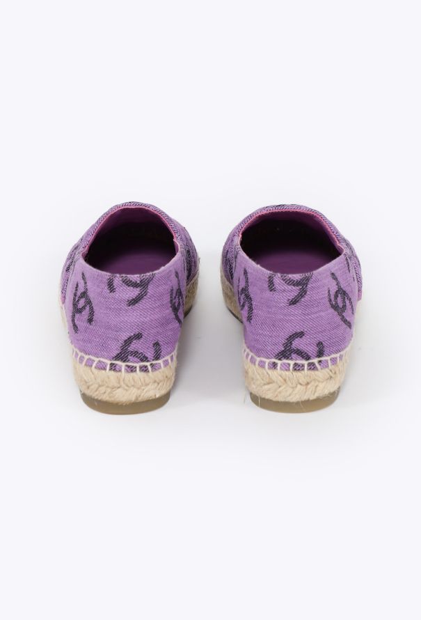 Chanel 2022 Denim Logo Espadrille Flats - 4