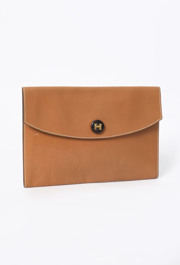 Hermès Vintage Gold Box Rio Clutch - 2