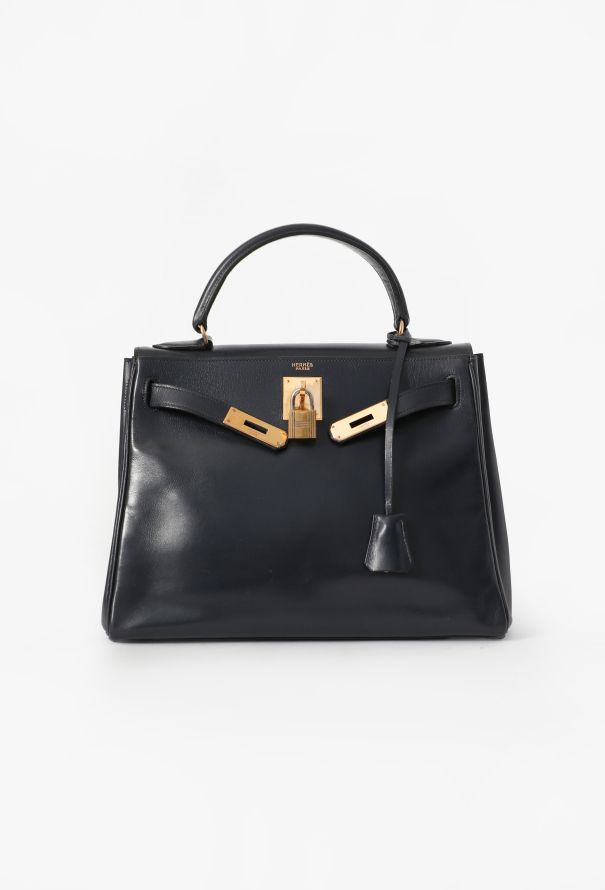 Hermès Vintage Navy Box Kelly Retourné 28, 1963 - 3