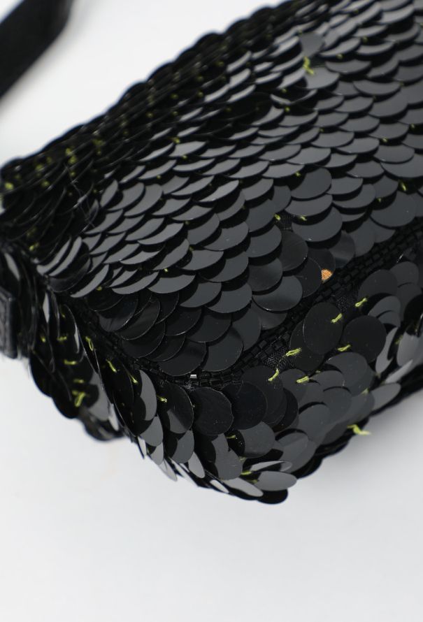 Fendi Vintage Sequin & Python Baguette Bag - 7