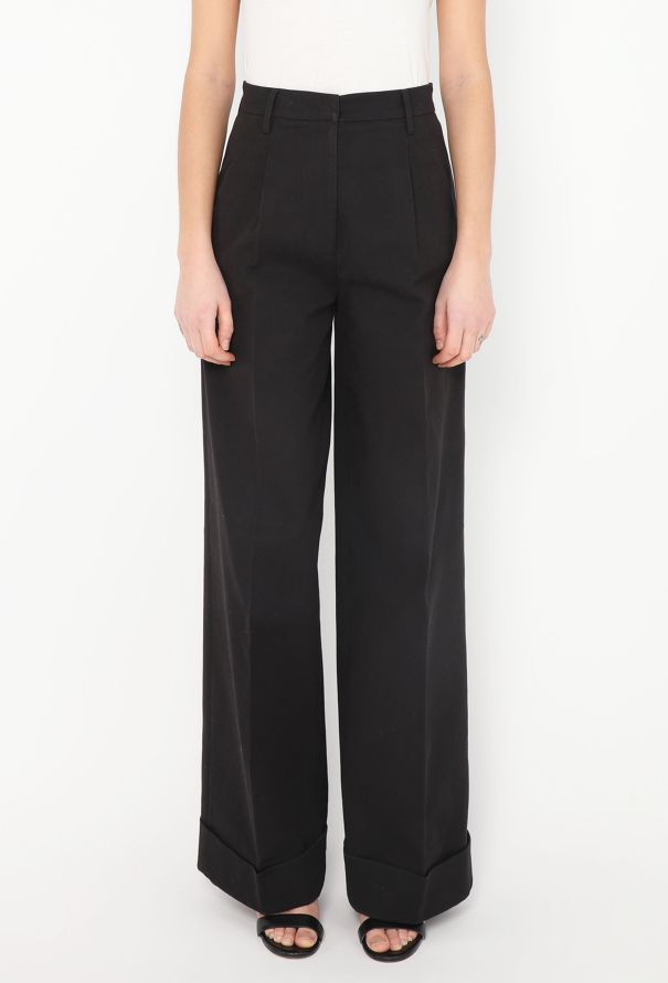 Prada High-Waisted Cuffed Trousers - 2 Prada High-Waisted Cuffed Trousers - 2