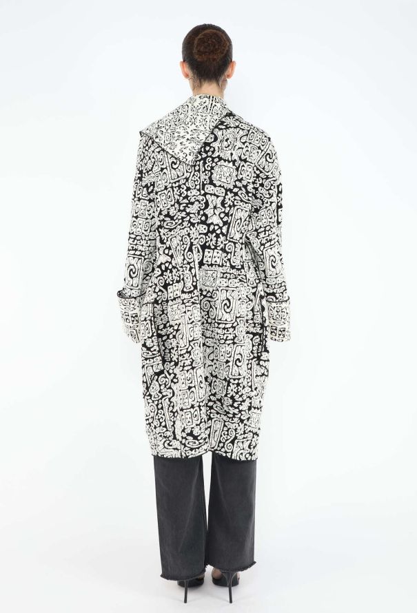 Céline S/S 2014 Jacquard Shawl Coat - 6