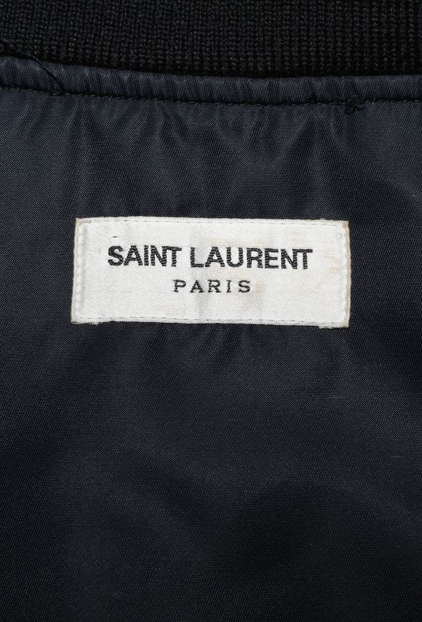 Saint Laurent F/W 2015 Navy Bomber Jacket - 7